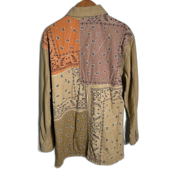 We The Free For Free People Khaki Swept Up Military Shirt Jacket NWOT Size XS - Picture 4 of 16